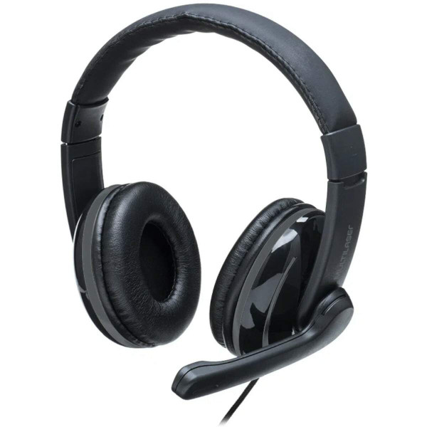 Fone De Ouvido  Headset Pro P2 - Cancelamento De Ruído - Potência 30mw - Com Adaptador P3 Preto - Ph316